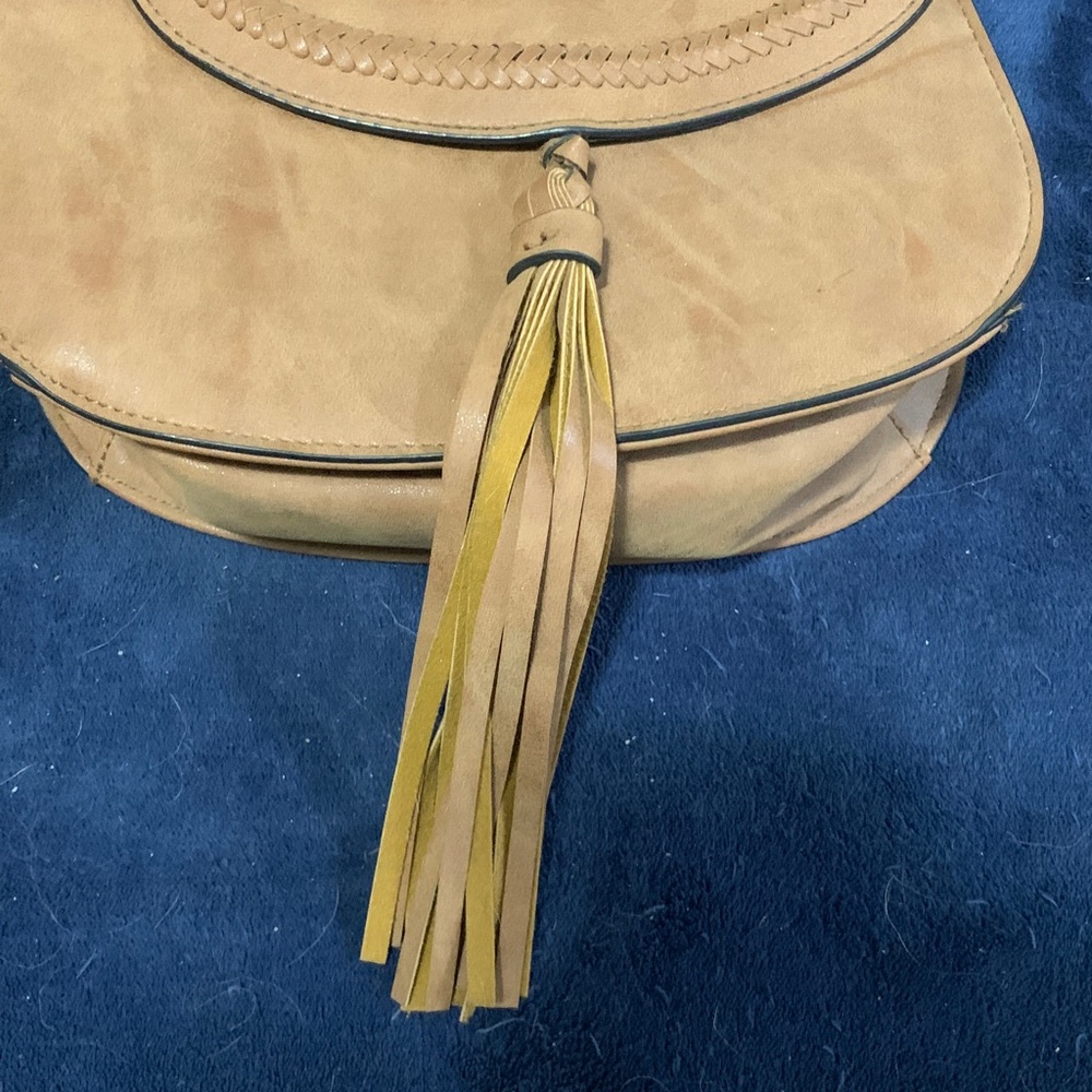 Faux Tan Leather Crossbody Bag - Picture 4 of 10
